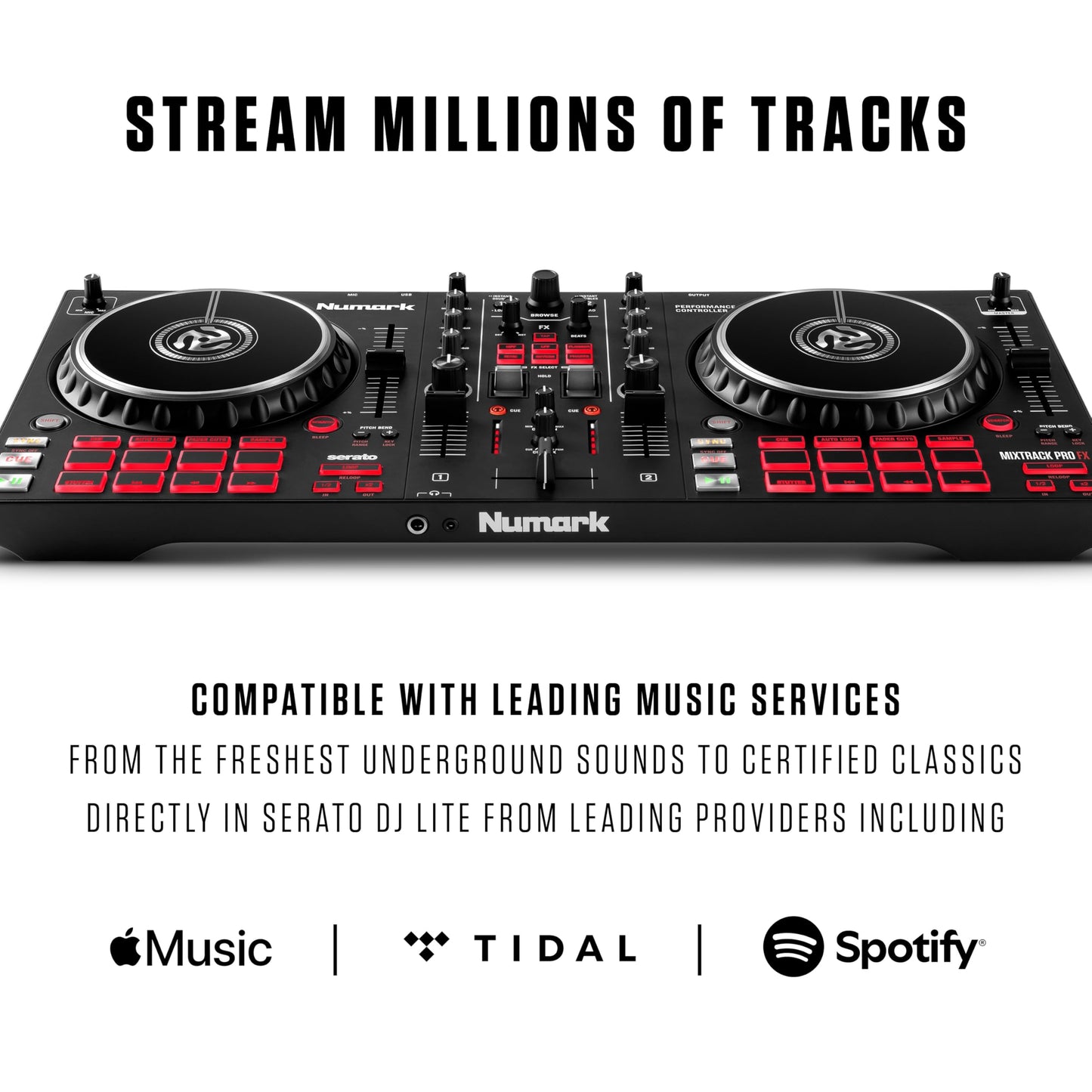 Numark Mixtrack Pro FX 2-Deck DJ Controller with Effects Paddles & Audio Interface for Serato DJ Lite